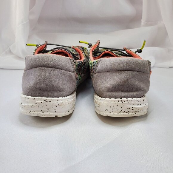 Hey Dude Womens Size 11 Wendy Sox Peacock Pink Multicolor Fabric Casual Shoes - Picture 8 of 10